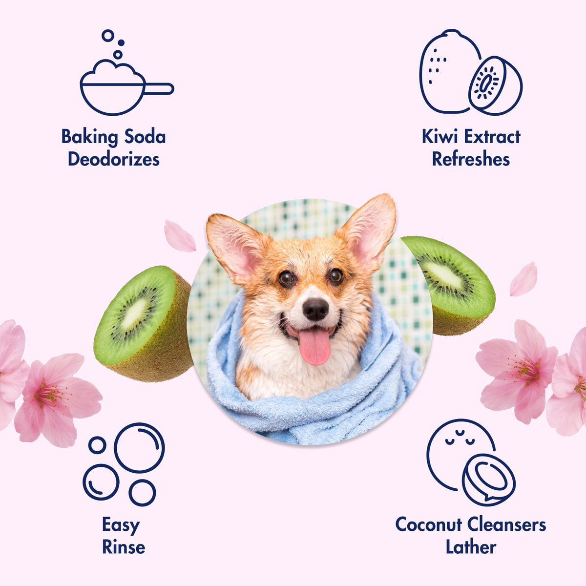 Deodorizing Dog Shampoo Kiwi Blossom 20 Fl Oz Q841505