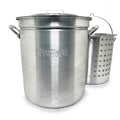 60 Qt Aluminum Stockpot with Basket D585