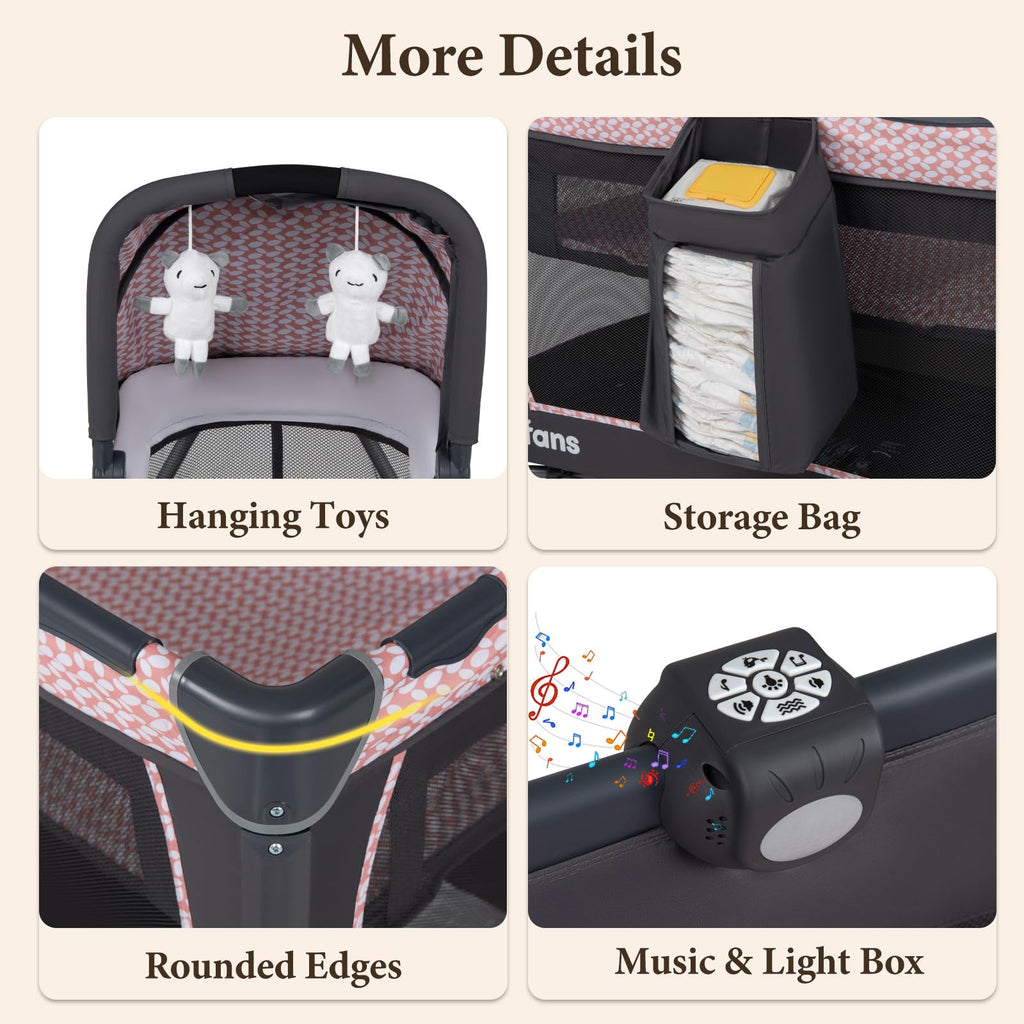 5 in 1 Pack and Play with Bassinet R940891