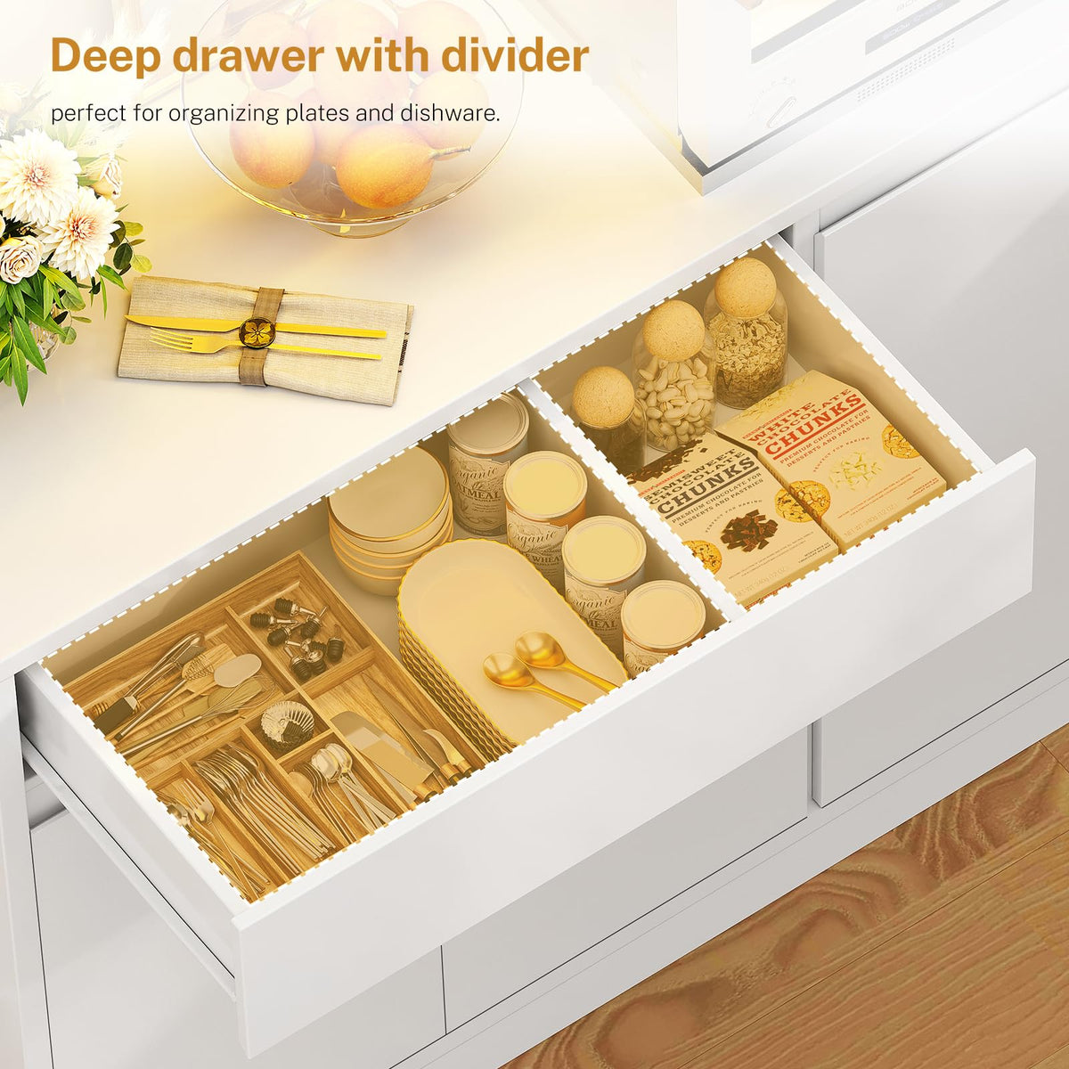 Pantry Cabinet with Charging Station Y265