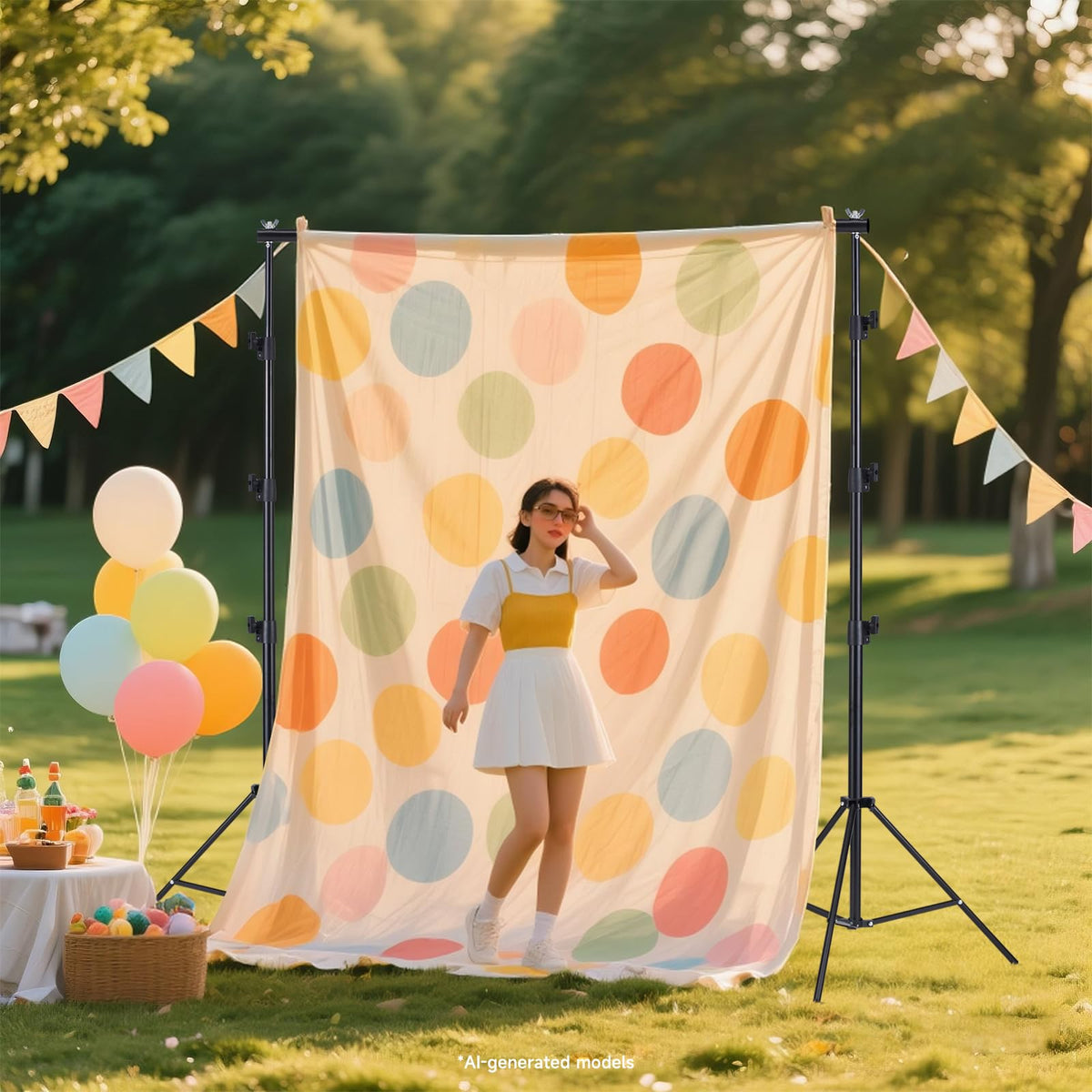 8x10ft Adjustable Backdrop Stand Kit with Carrying Case T95112