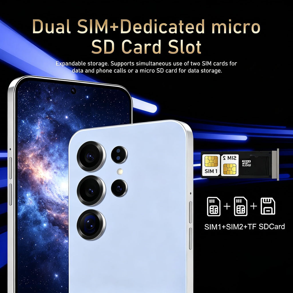 4G Unlocked Android Smartphone 6.6'' HD+ Display 4GB RAM 32GB ROM Black N306