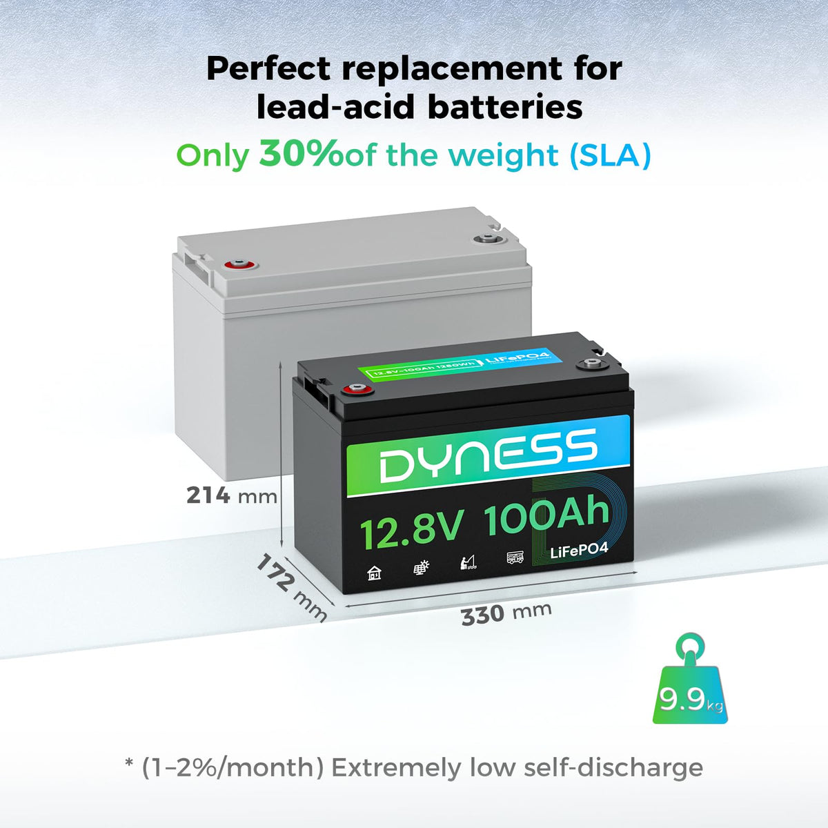 12V 100Ah LiFePO4 Lithium Battery 2 Pack Group 31 D123
