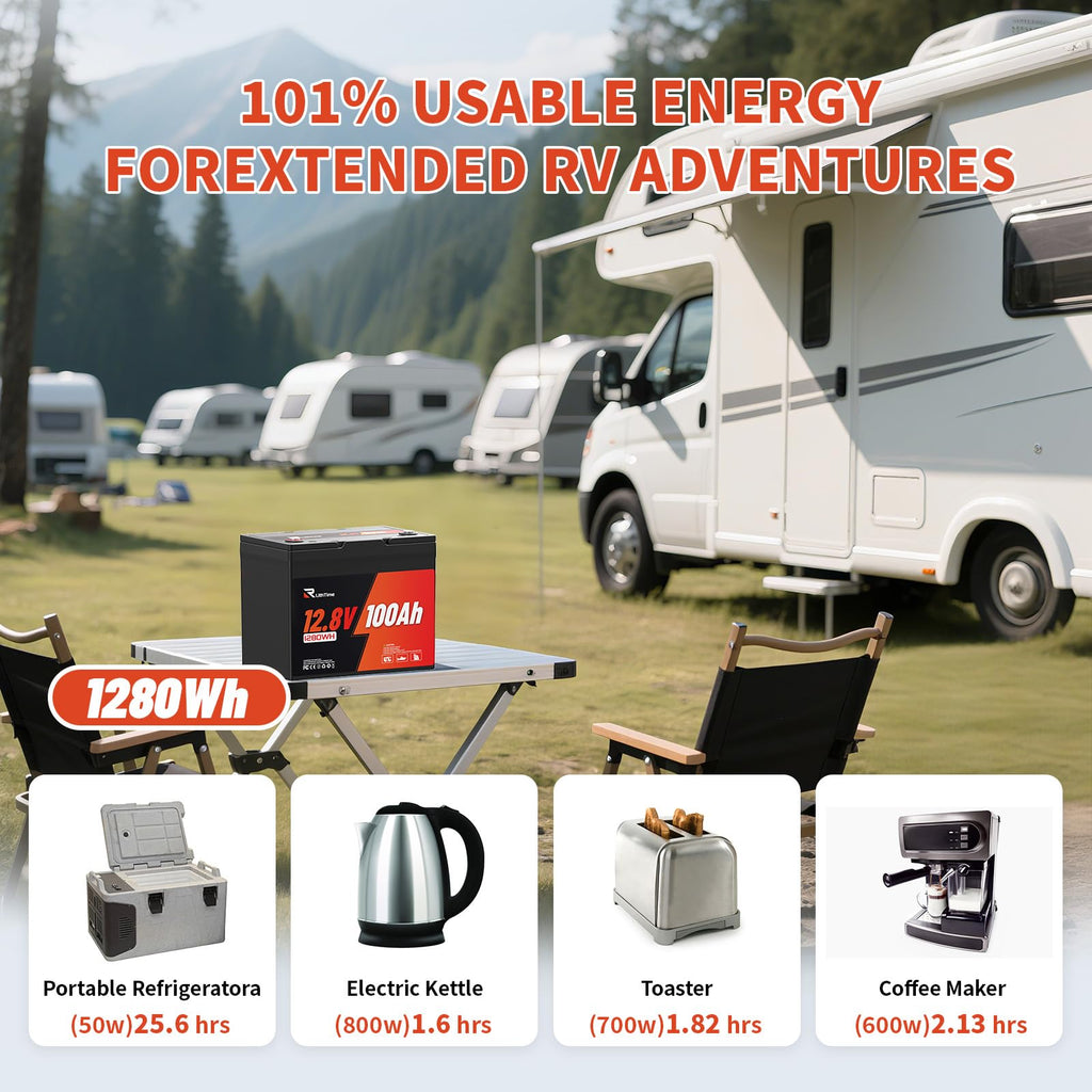 12V 100Ah Group 24 LiFePO4 Deep Cycle Battery L7844