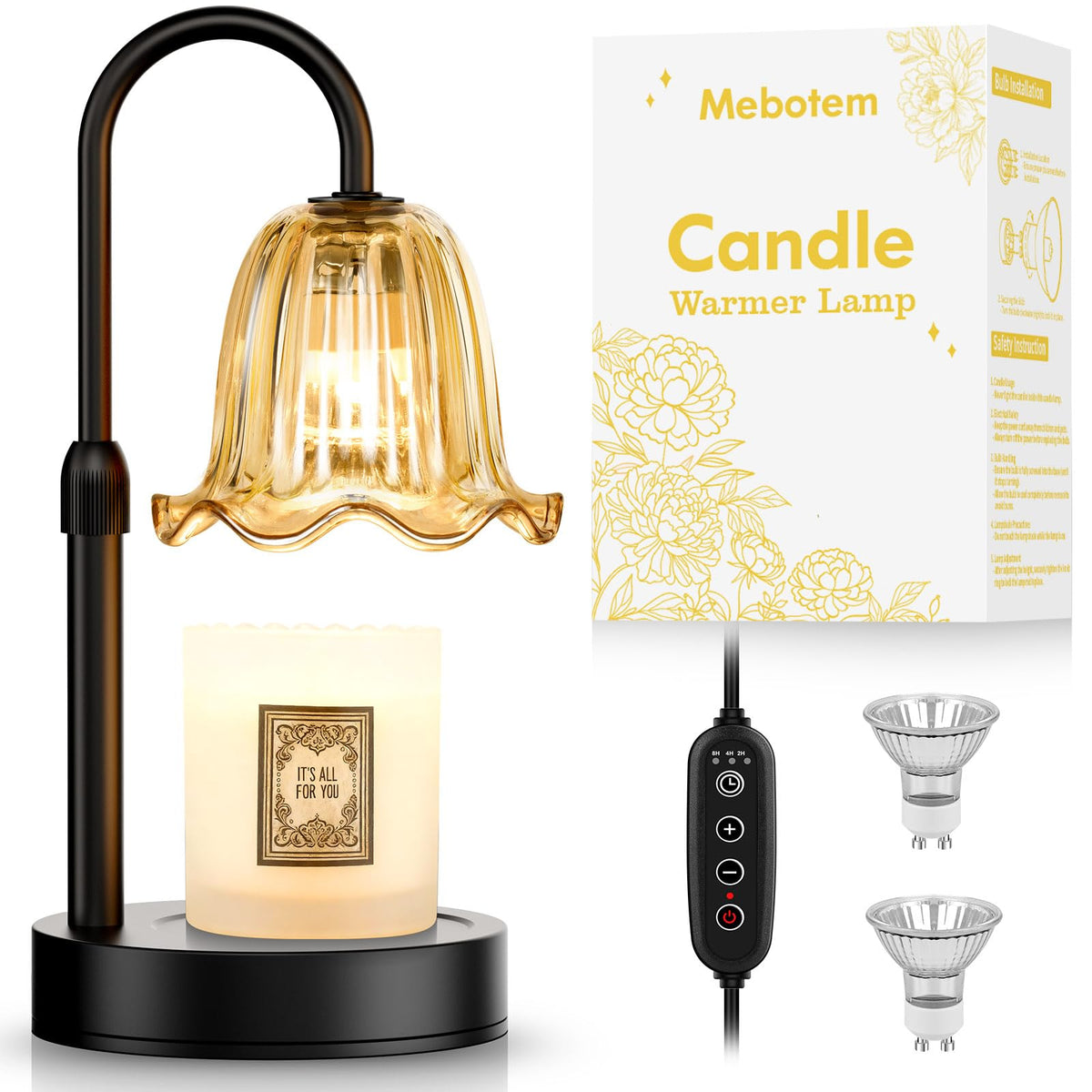 Candle Warmer Lamp with Timer Dimmer R8020
