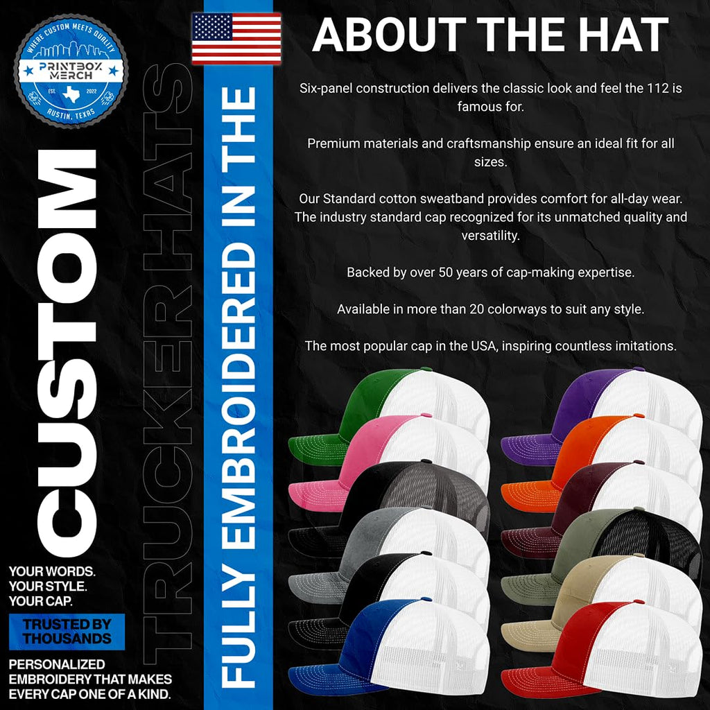 Custom Embroidered Adjustable Snapback Trucker Cap Black G5925