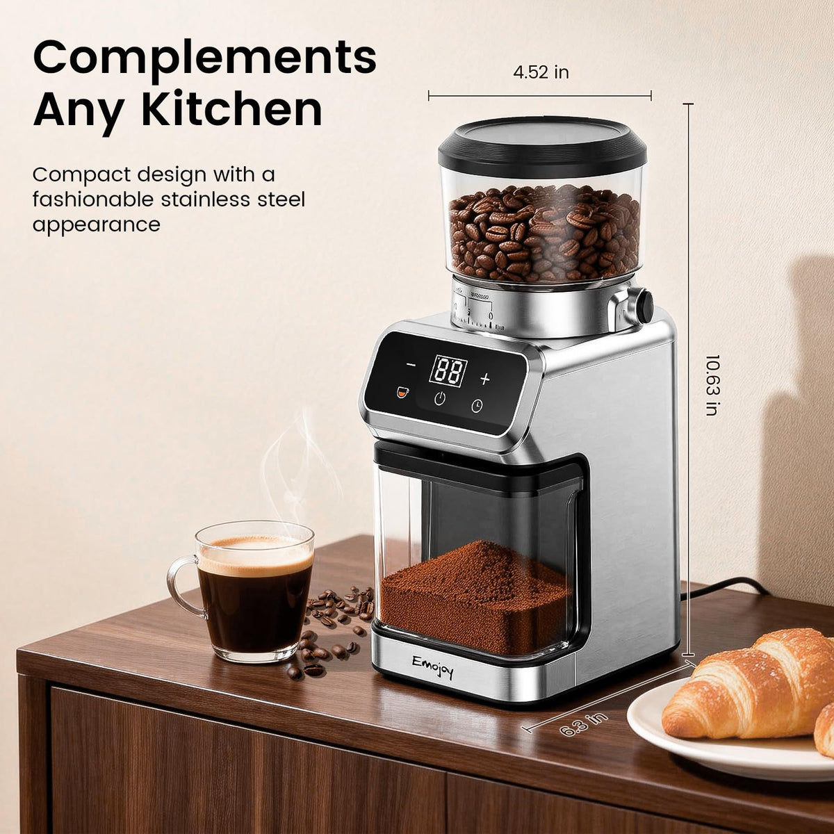Electric Burr Coffee Grinder, 30 Settings H17505