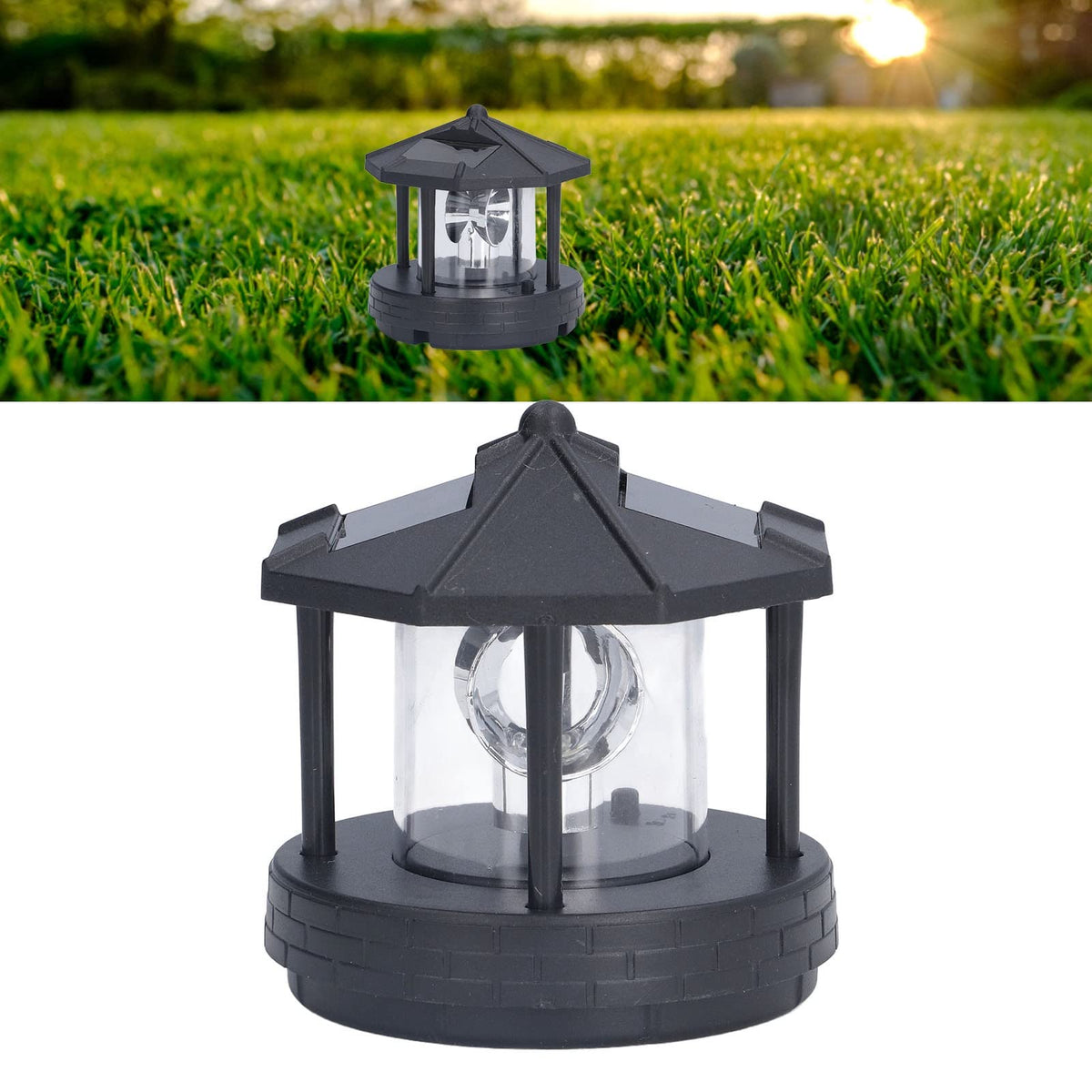 LED Solar Light, 360 Degree Rotating Waterproof Outdoor Lantern J25243