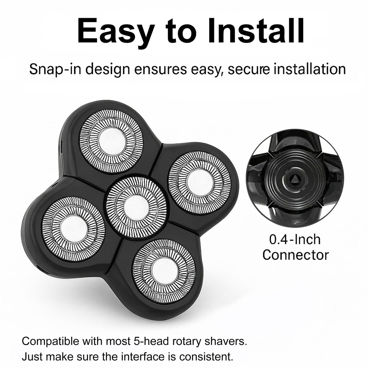 5 Pack Replacement Blades for Electric Head Shavers V473325