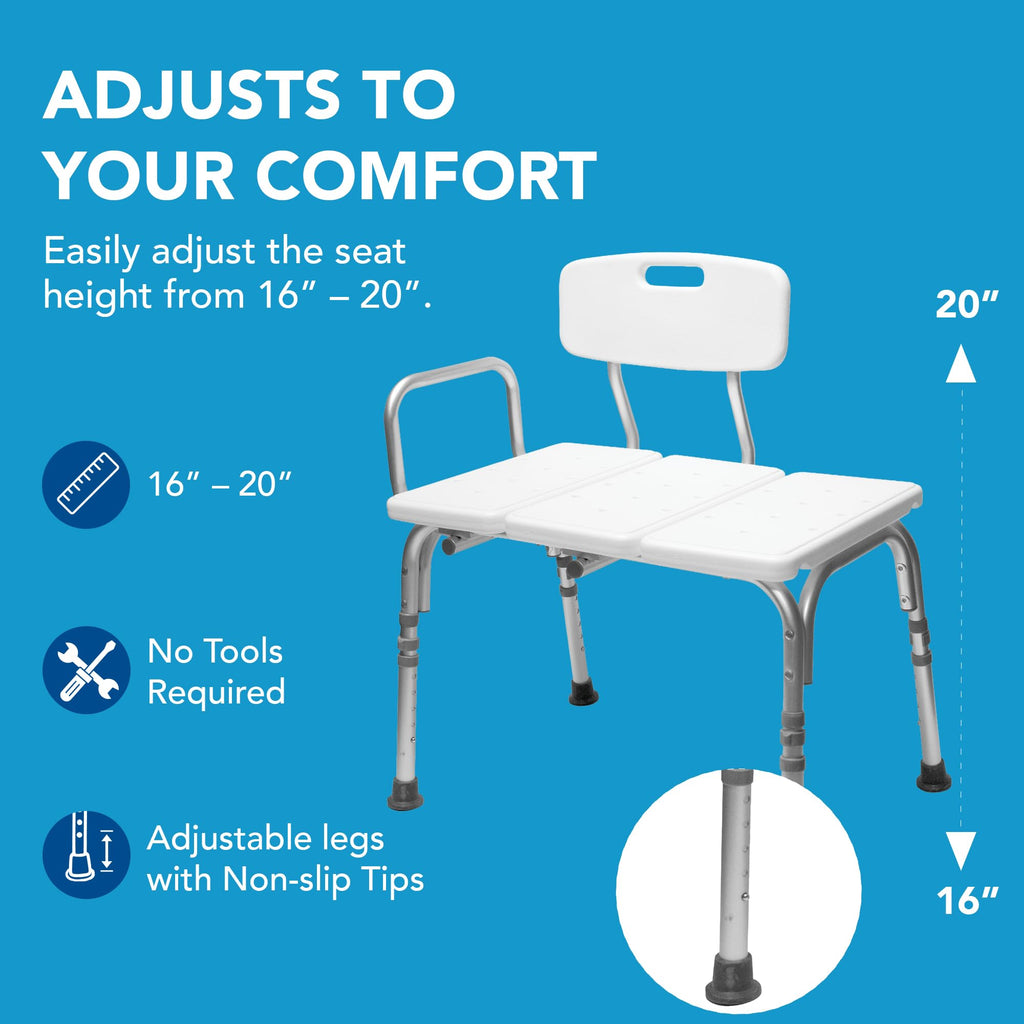 Height Adjustable Shower Bench and Shower Chair P389
