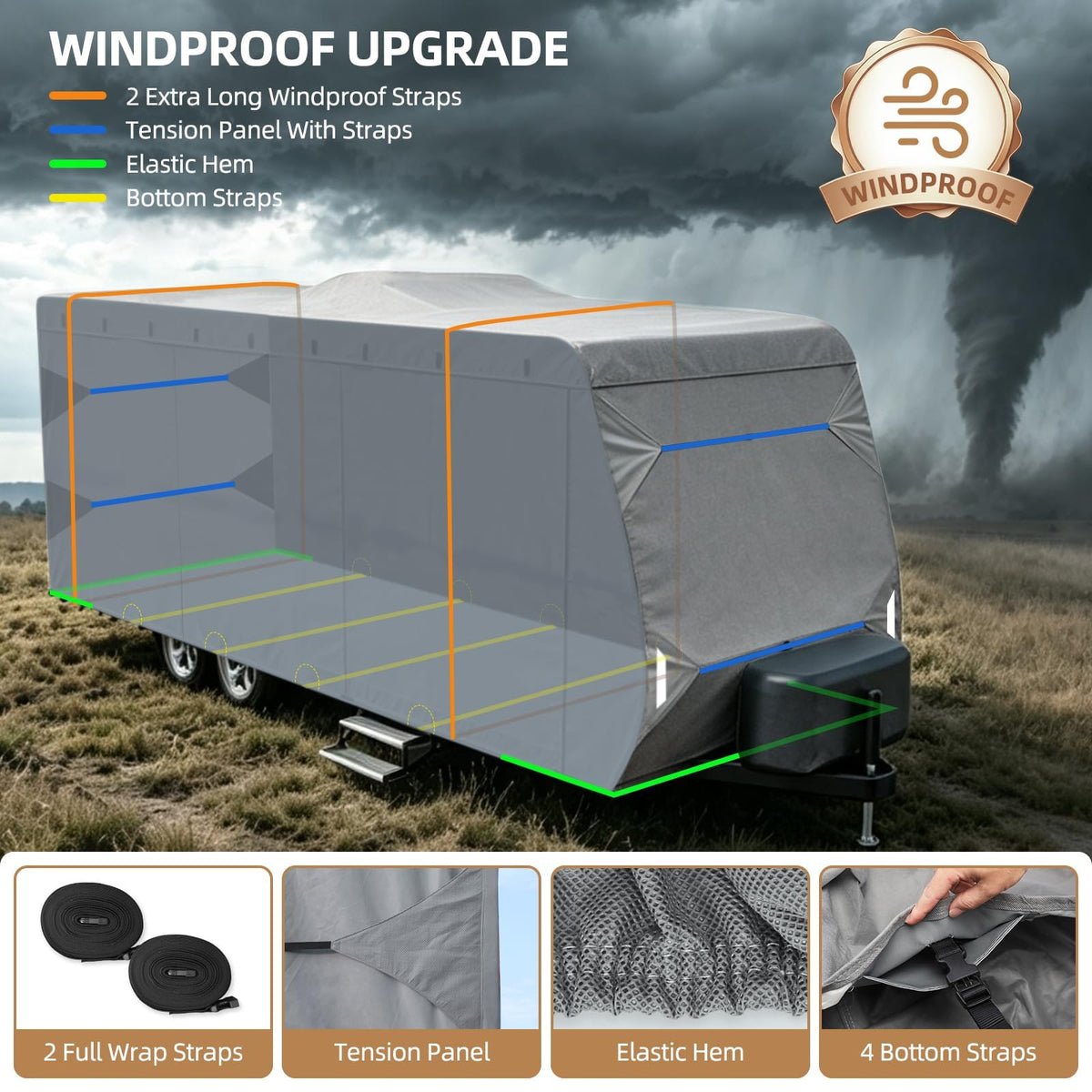 14-16 ft Travel Trailer RV Cover M759
