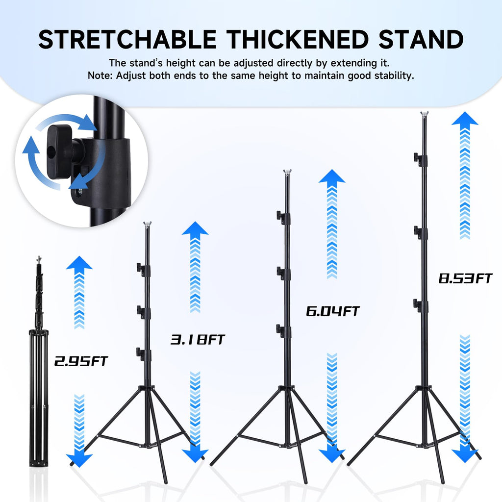 8x10ft Adjustable Backdrop Stand Kit with Carrying Case T95112