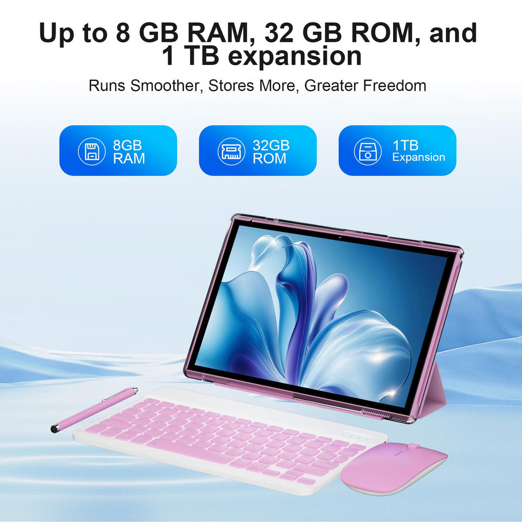 10 inch 2 in 1 Android Tablet with Keyboard 8GB RAM 32GB ROM P31818