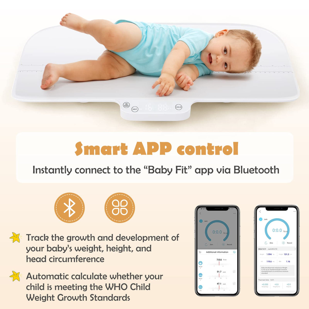 66lb Digital Baby Pet Scale with Smart App Control A87865