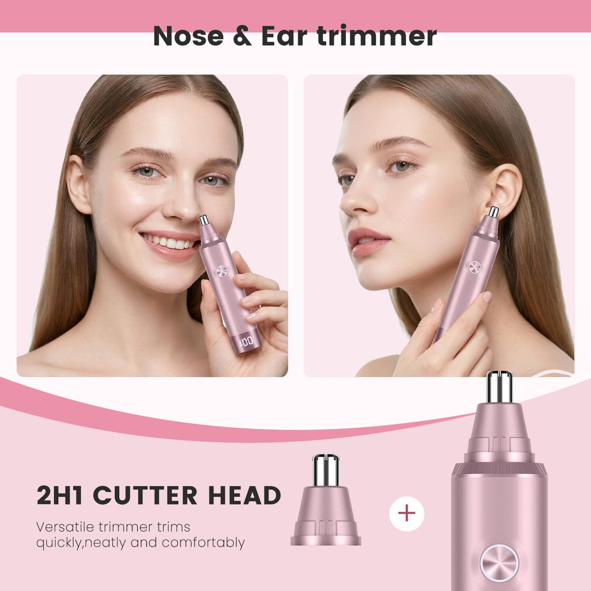 USB Rechargeable Electric Ear and Nose Hair Trimmer V4148