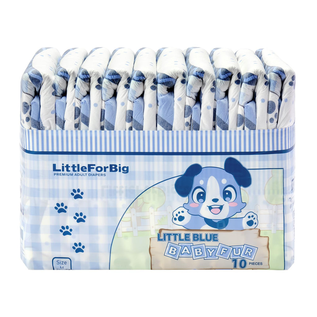 Adjustable Hook-and-Loop Fastener Closure Adult Printed Cloth Back Diaper 10 Pieces Medium 28"-38" S461