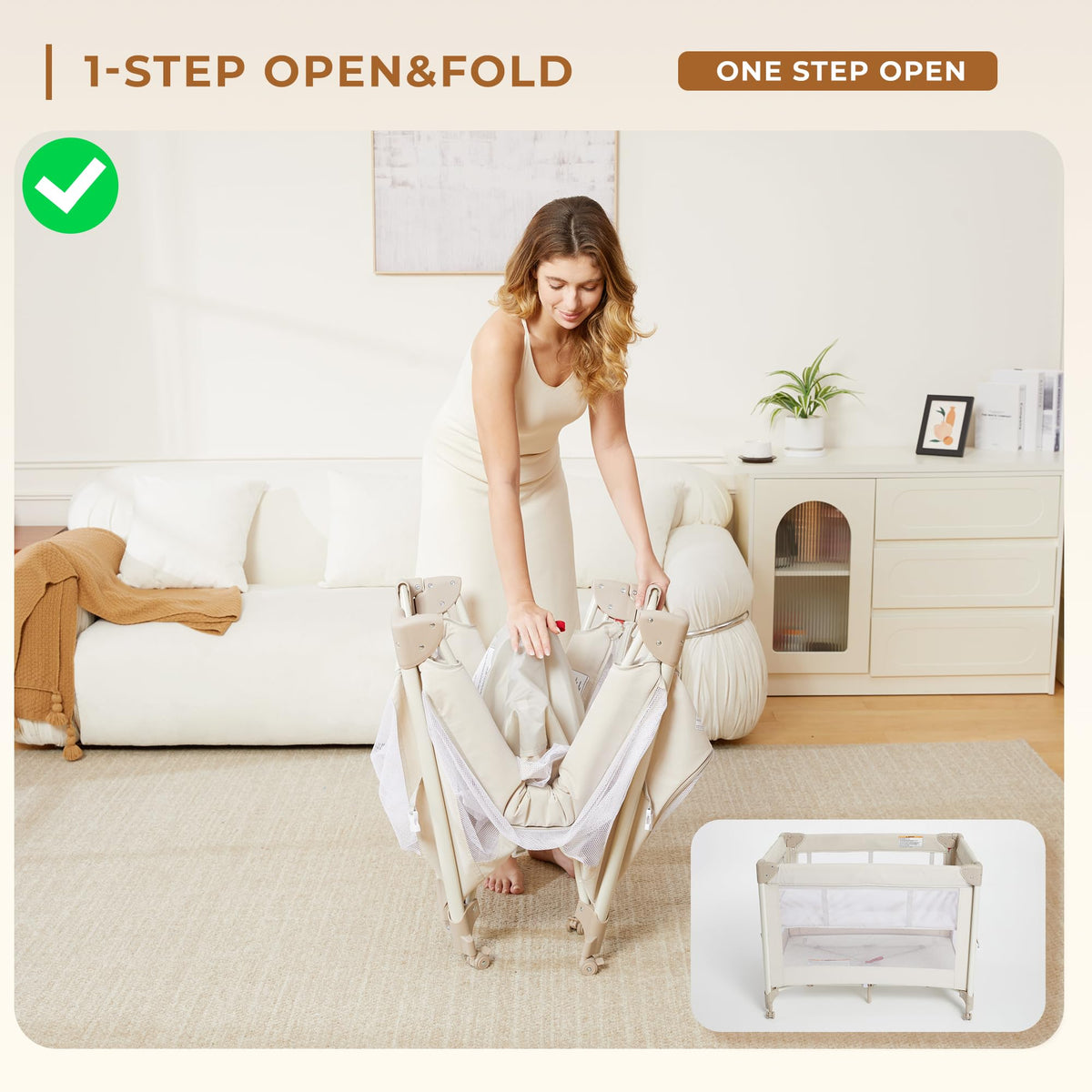 Pack and Play with Baby Bassinet D5322