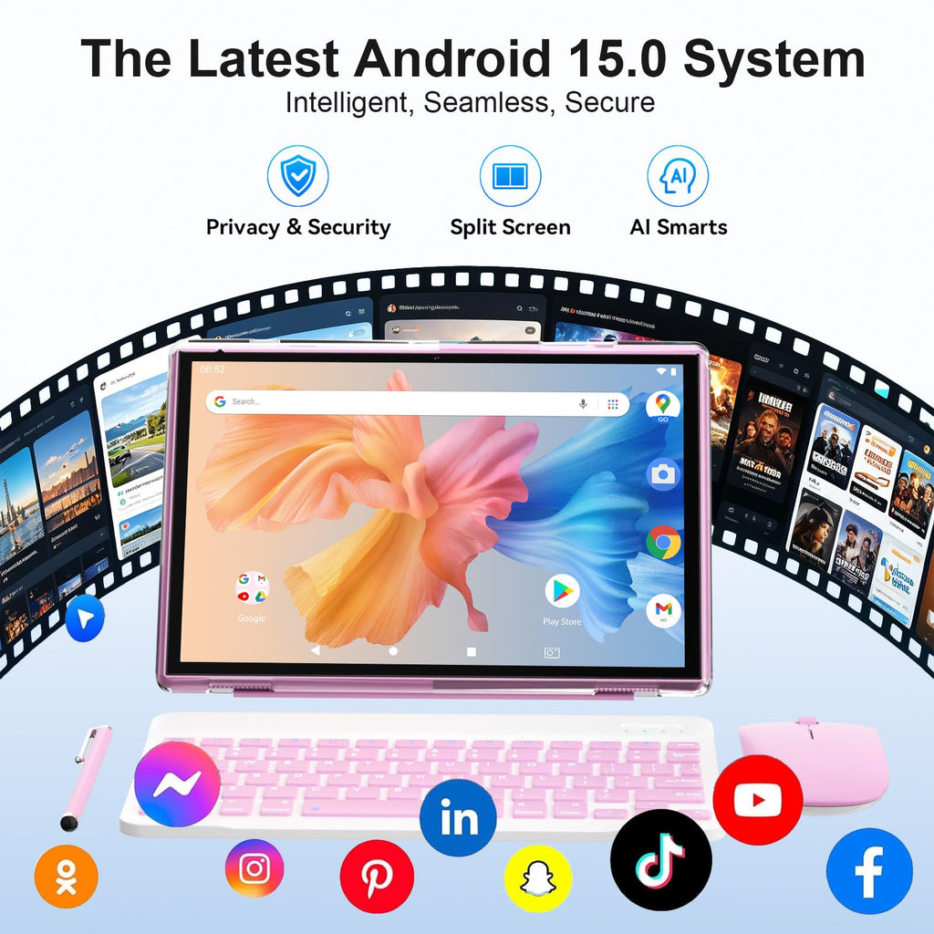 10 inch 2 in 1 Android Tablet with Keyboard 8GB RAM 32GB ROM P31818