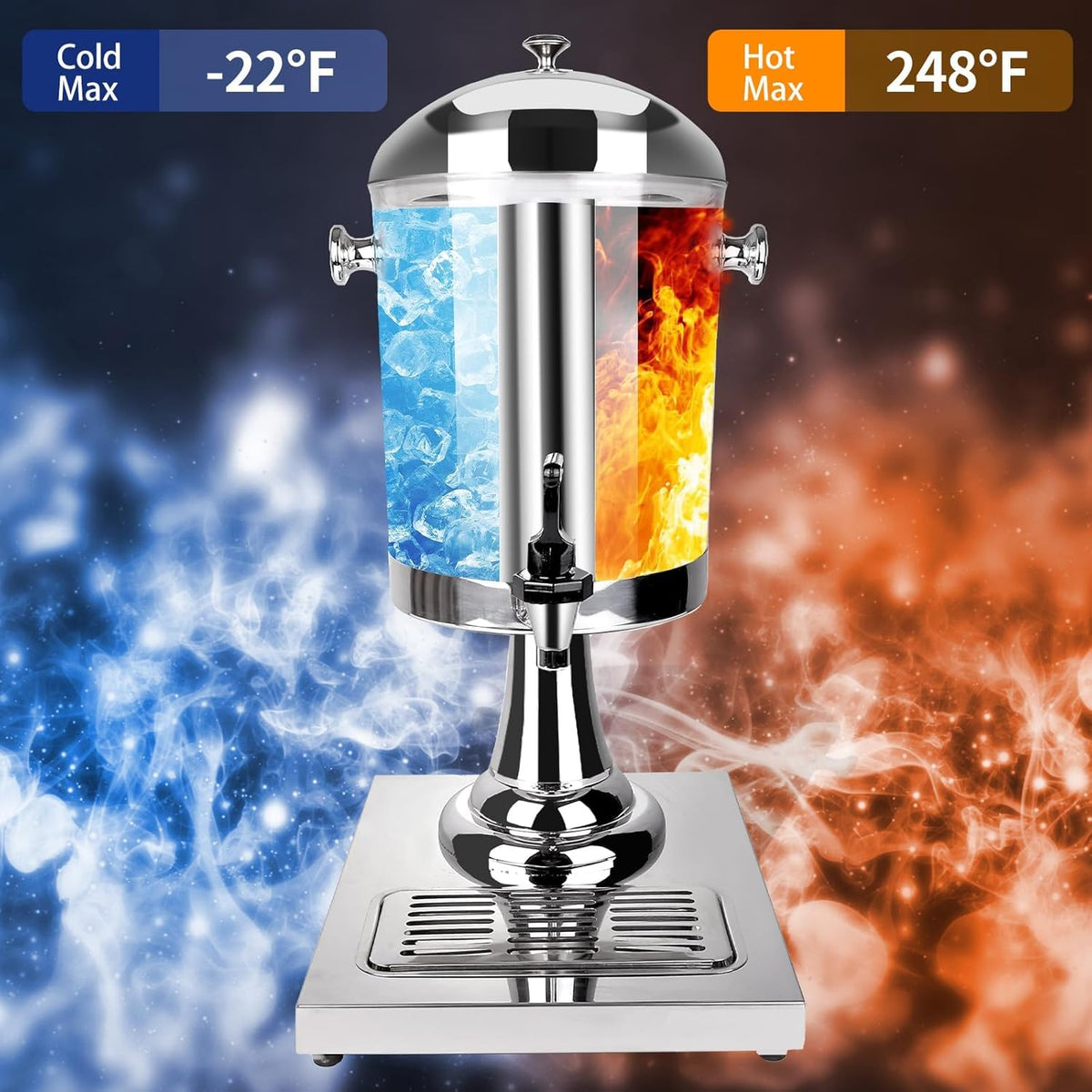 Stainless Steel Beverage Dispenser with Stand I958625