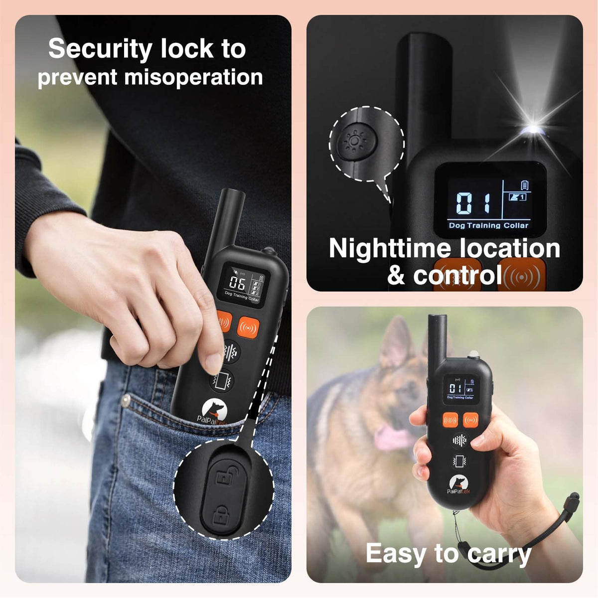 Vibrating Dog Training Collar with Remote R2206