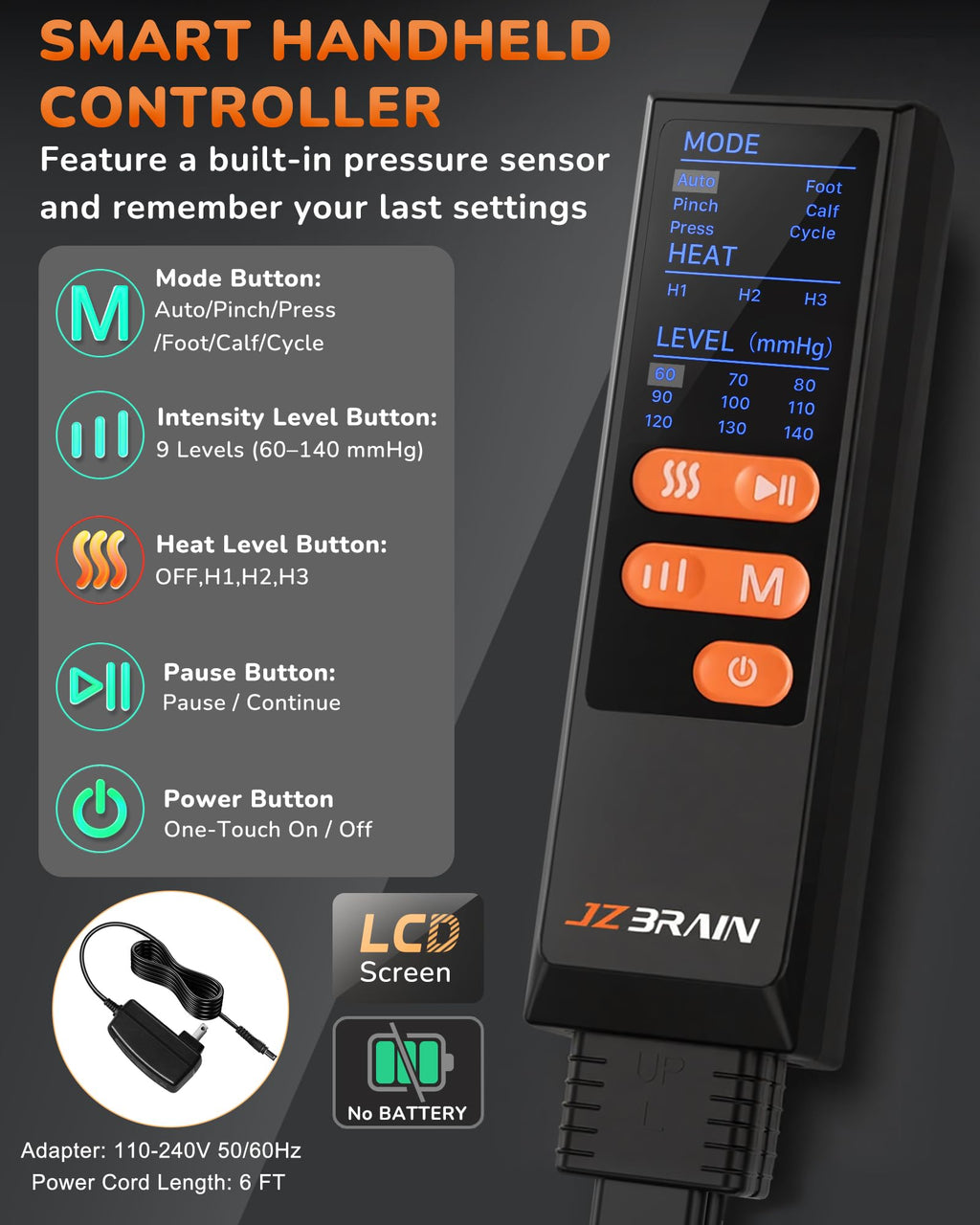 Air Compression Leg Massager with Heat X740
