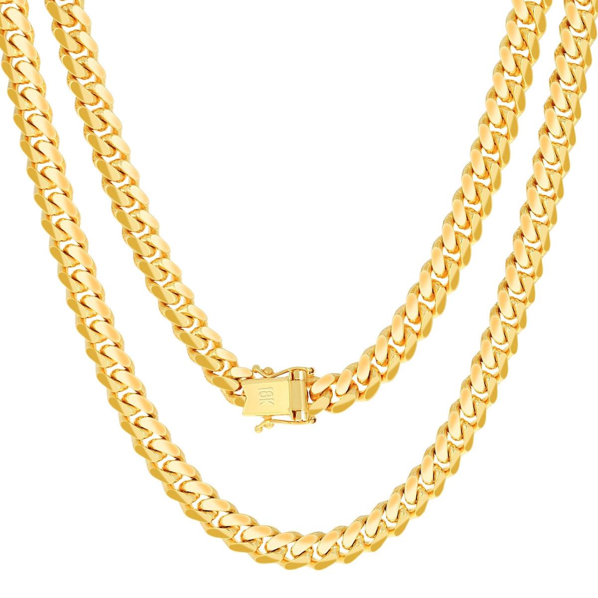 18K Yellow Gold Cuban Link Chain Necklace D898770
