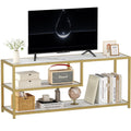 TV Stand for TVs up to 55 Inch, 3 Tier Media Console with Open Storage Shelves D4403