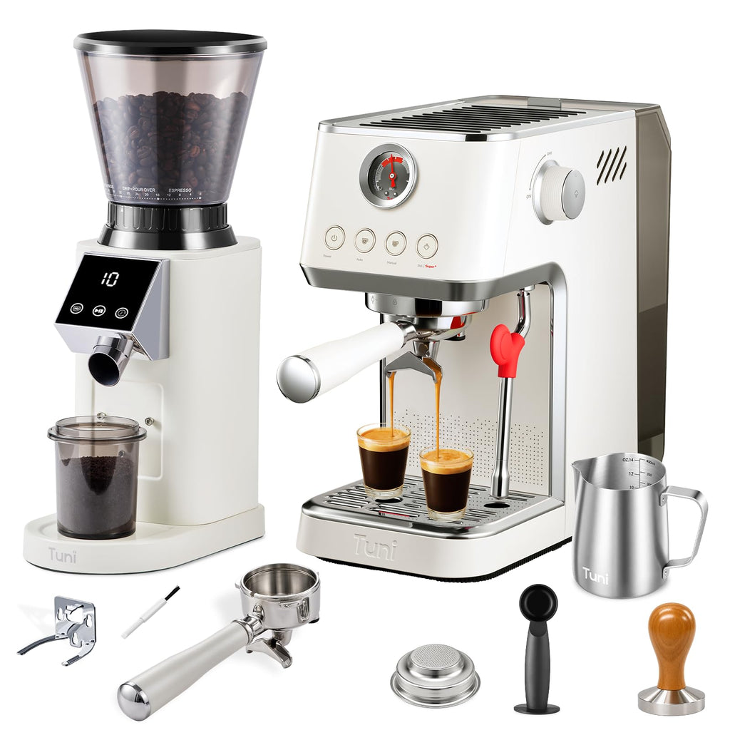 Conical Burr Coffee Grinder with Espresso Machine E194