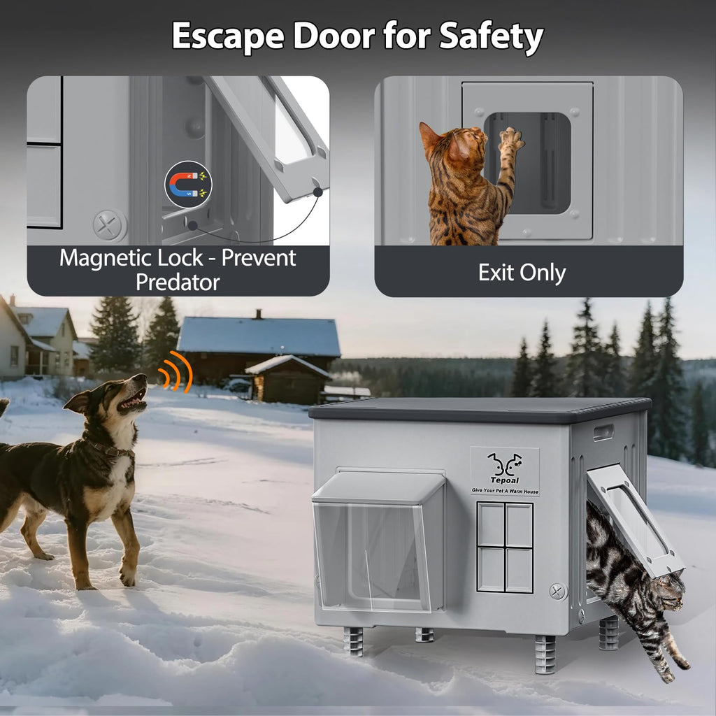 Heated Waterproof Insulated Cat House S931107