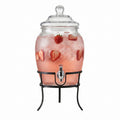 Glass Beverage Dispenser with Metal Stand 2 Gal H431608