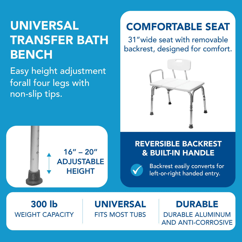 Height Adjustable Shower Bench and Shower Chair P389
