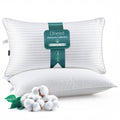 King Size Down Alternative Pillows Set of 2 Cotton Cover 20"x36" F4518