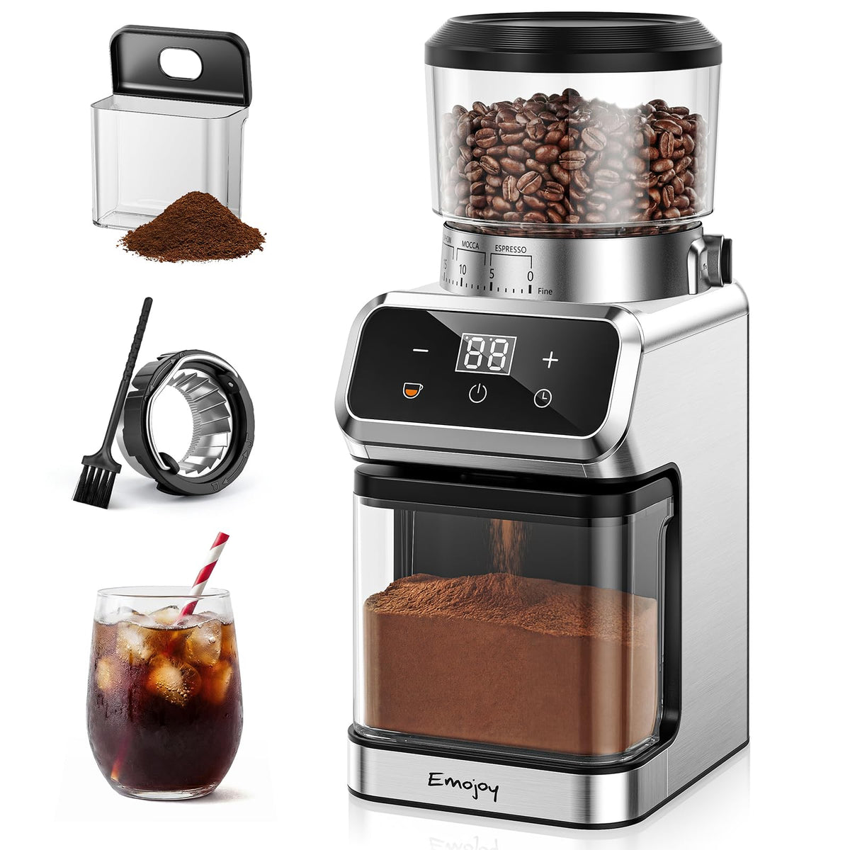 Electric Burr Coffee Grinder, 30 Settings H17505