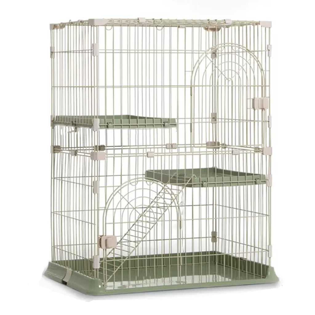 3/4-Tier Wire Cat Cage Playpen Kennel with Hammock H929