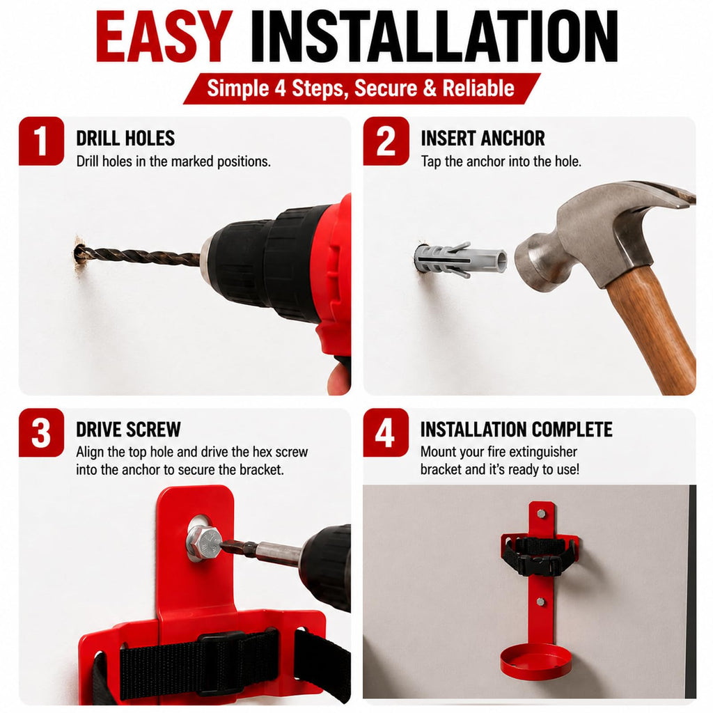 Fire Extinguisher Wall Mount Bracket 2.5 lb 1 Pack X505735