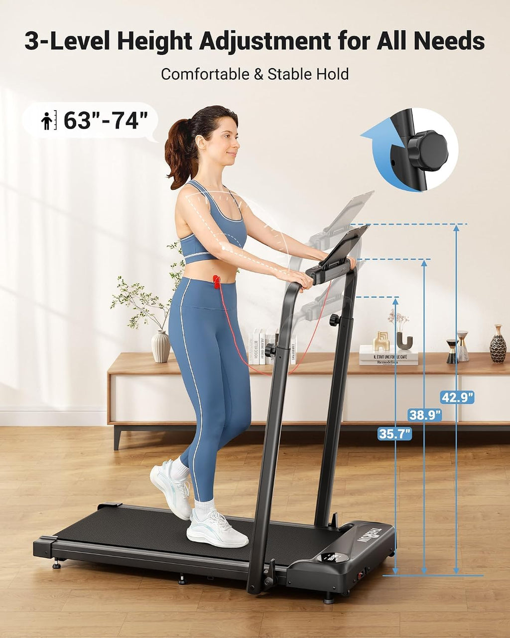 2 in 1 Under Desk Portable Treadmill V904