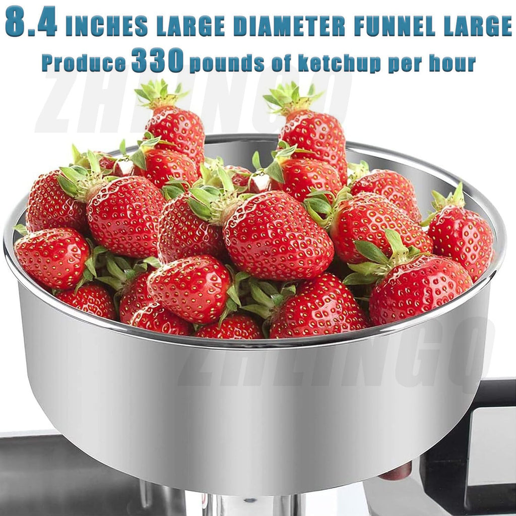 450W Electric Tomato Strainer with Funnel and Trough U516