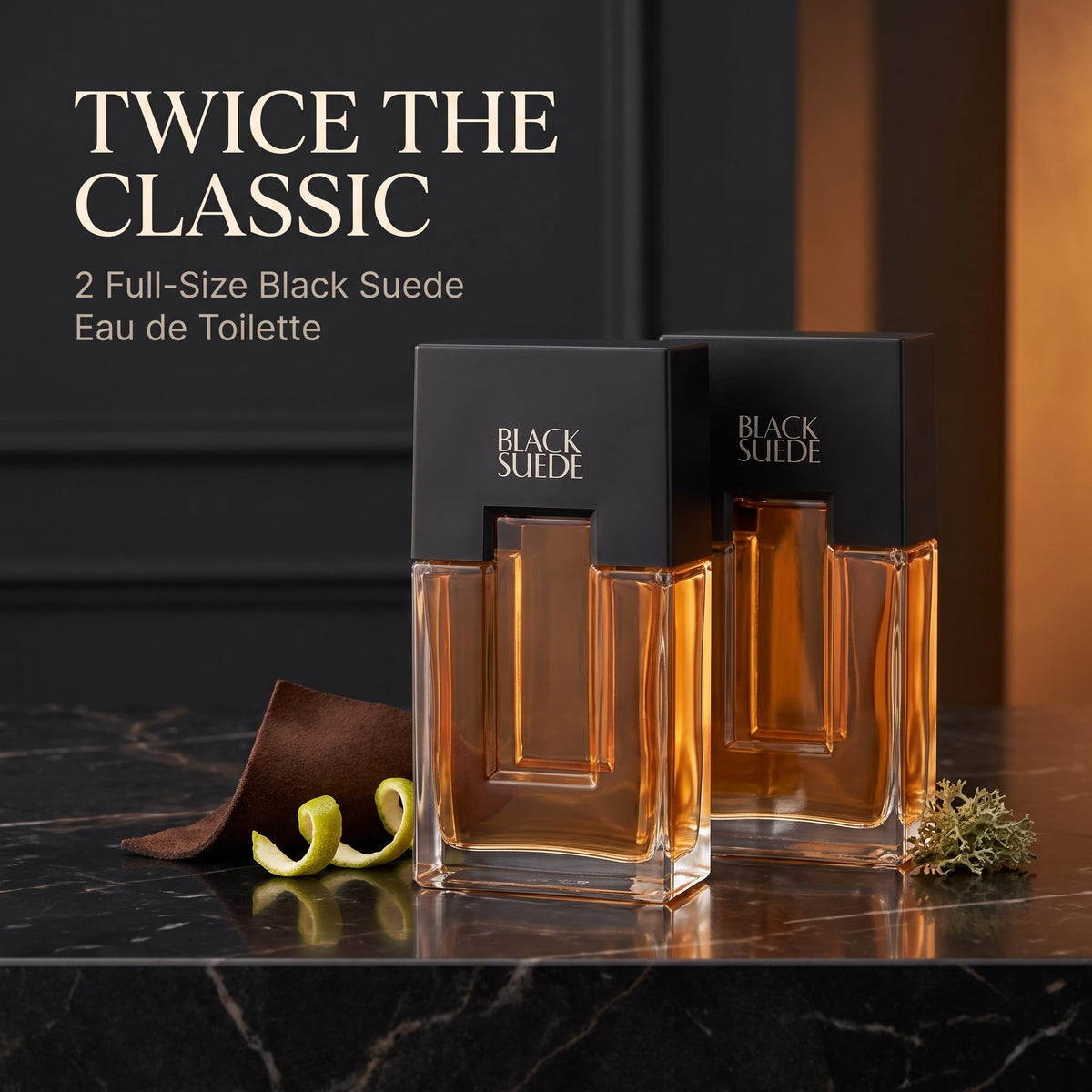 Black Suede Eau De Toilette Spray 3.4 oz 2 pack C6012