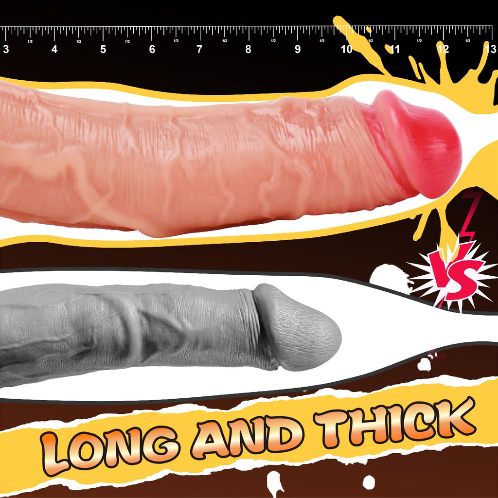 12 Inch Silicone Realistic Dildo with Suction Cup D8512