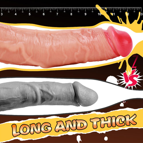 12 Inch Silicone Realistic Dildo with Suction Cup D8512
