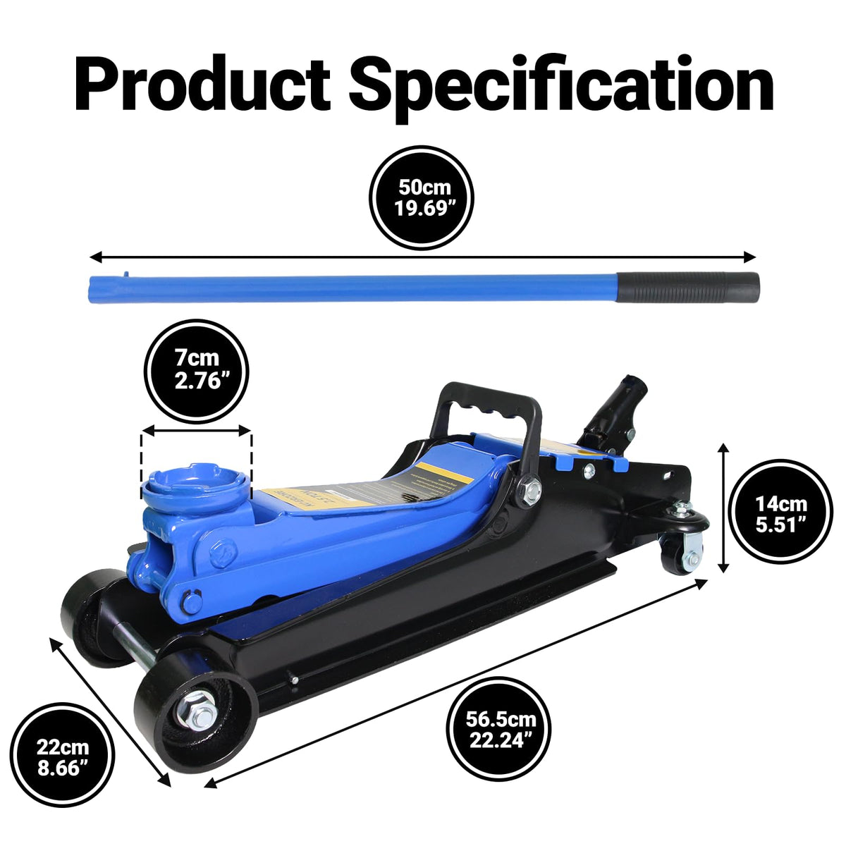 2.5 Ton Low Profile Hydraulic Floor Jack K10463