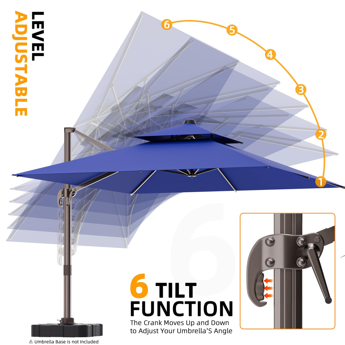 10' X 13' Rectangle Cantilever Patio Umbrella Y730