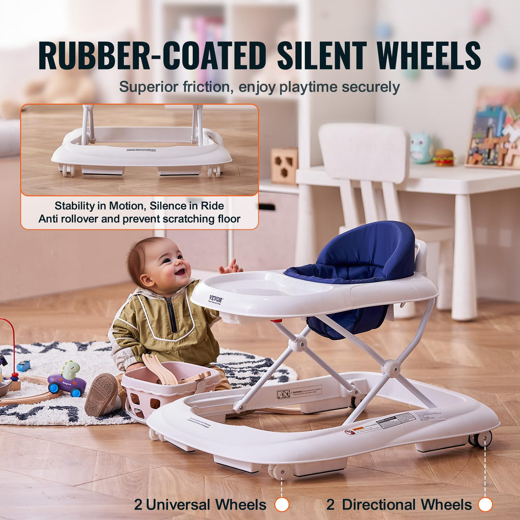 Foldable Baby Walker with Feeding Tray T86065
