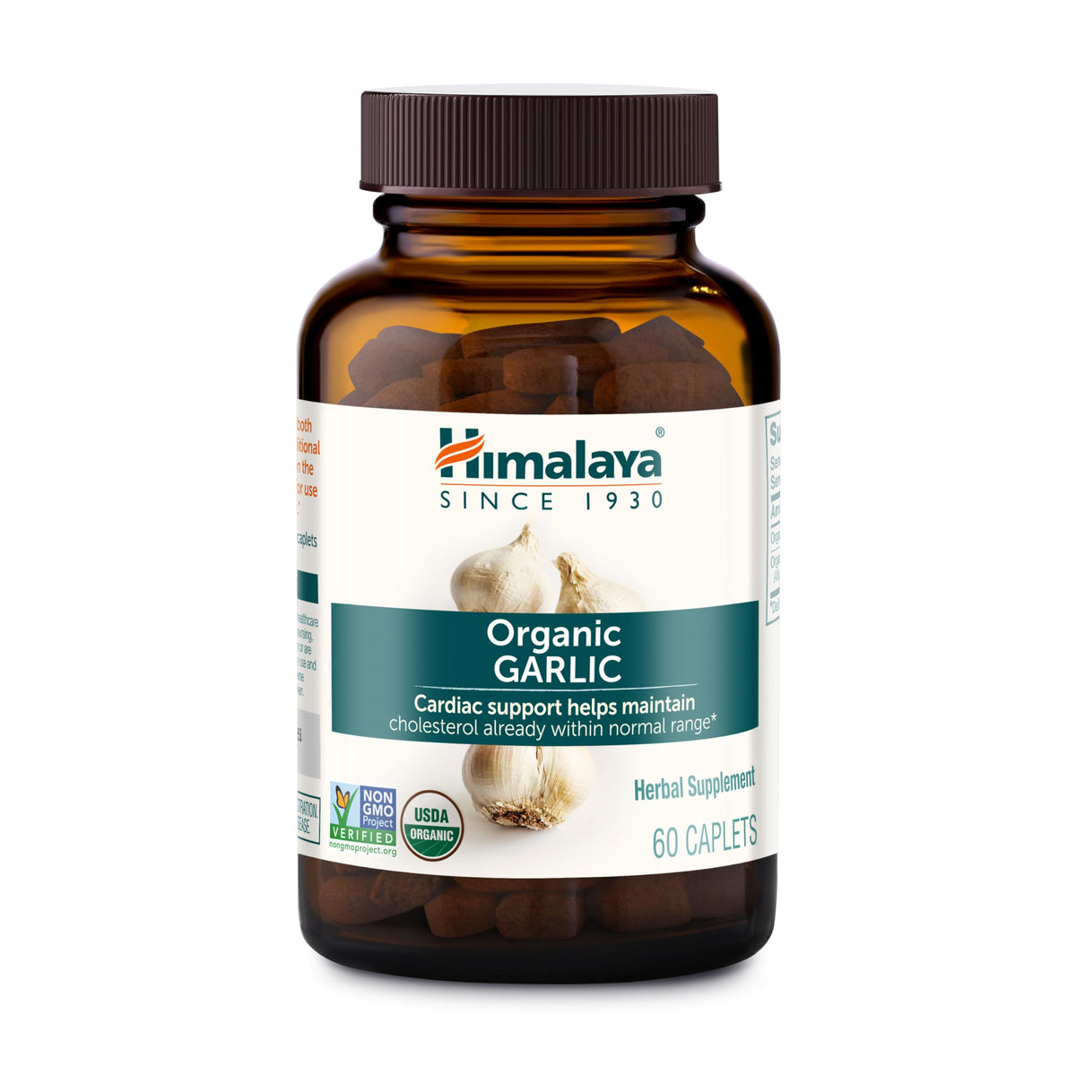 USDA Organic Garlic Supplements 1400 mg 60 Caplets F173