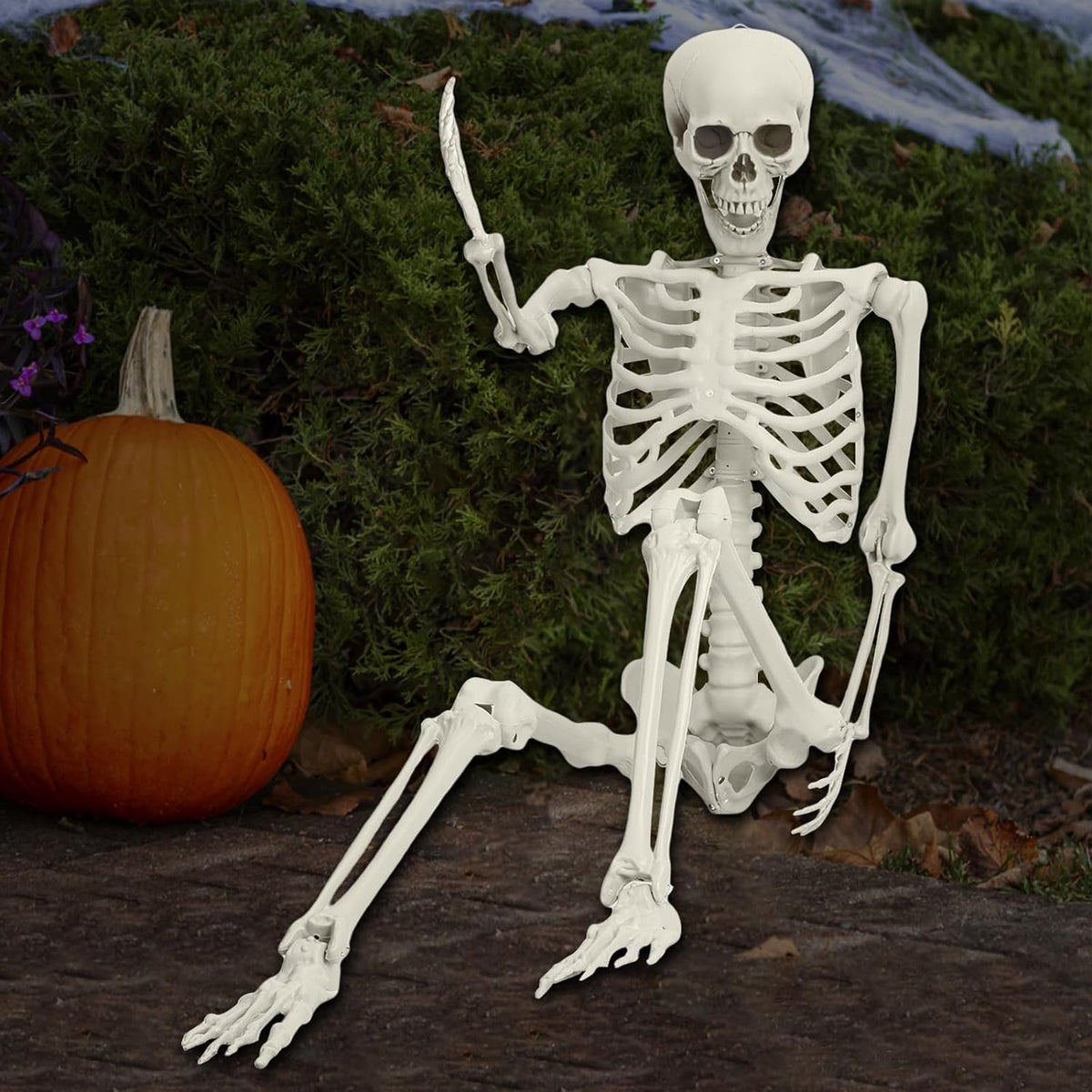 Halloween Skeleton Decoration 65inch Plastic Life Size K45483