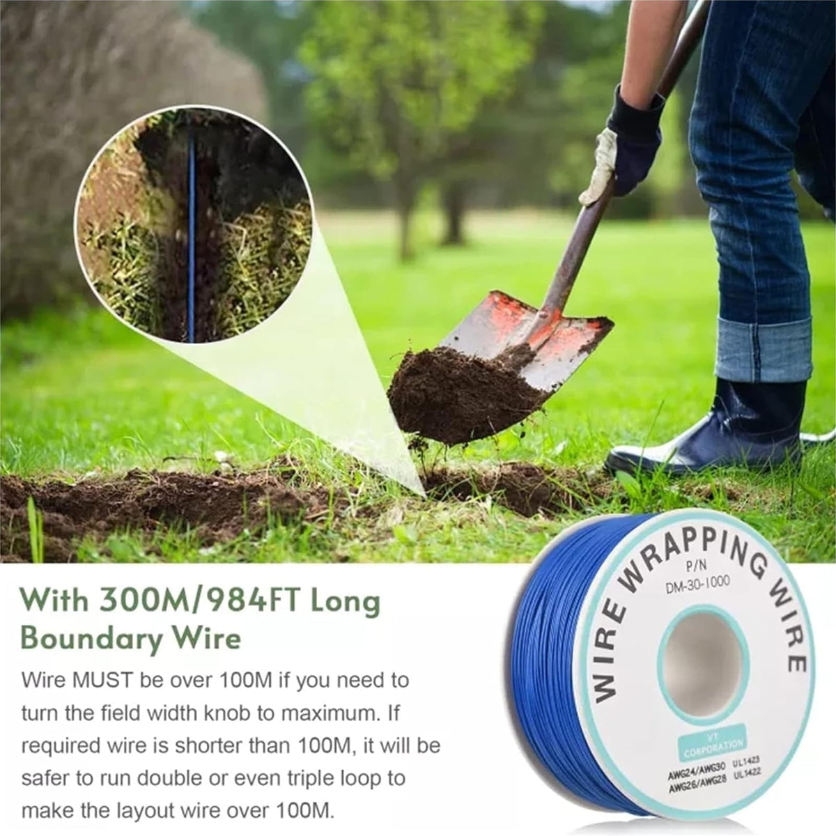 Electric Dog Fence, In-Ground Pet Containment System, Waterproof Training Collar G9691