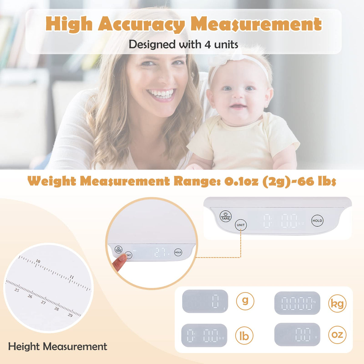 66lb Digital Baby Pet Scale with Smart App Control A87865