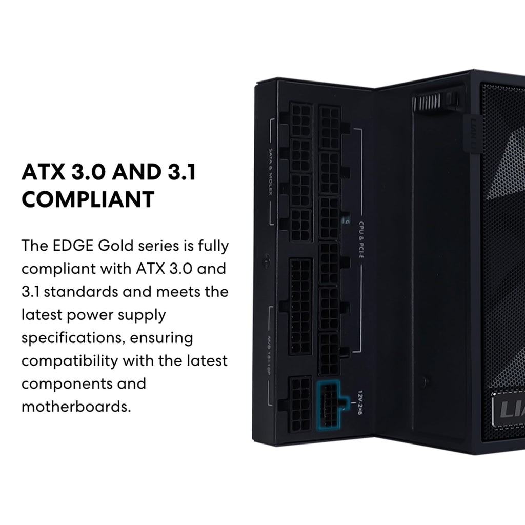 1000W White ATX 3.1 80 Plus Gold PSU F808
