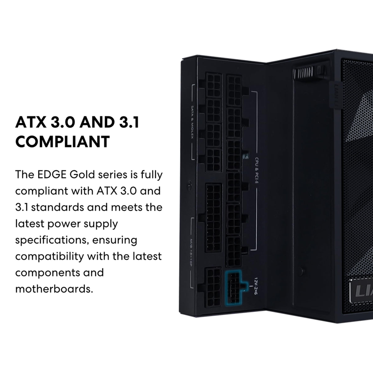 1000W White ATX 3.1 80 Plus Gold PSU F808