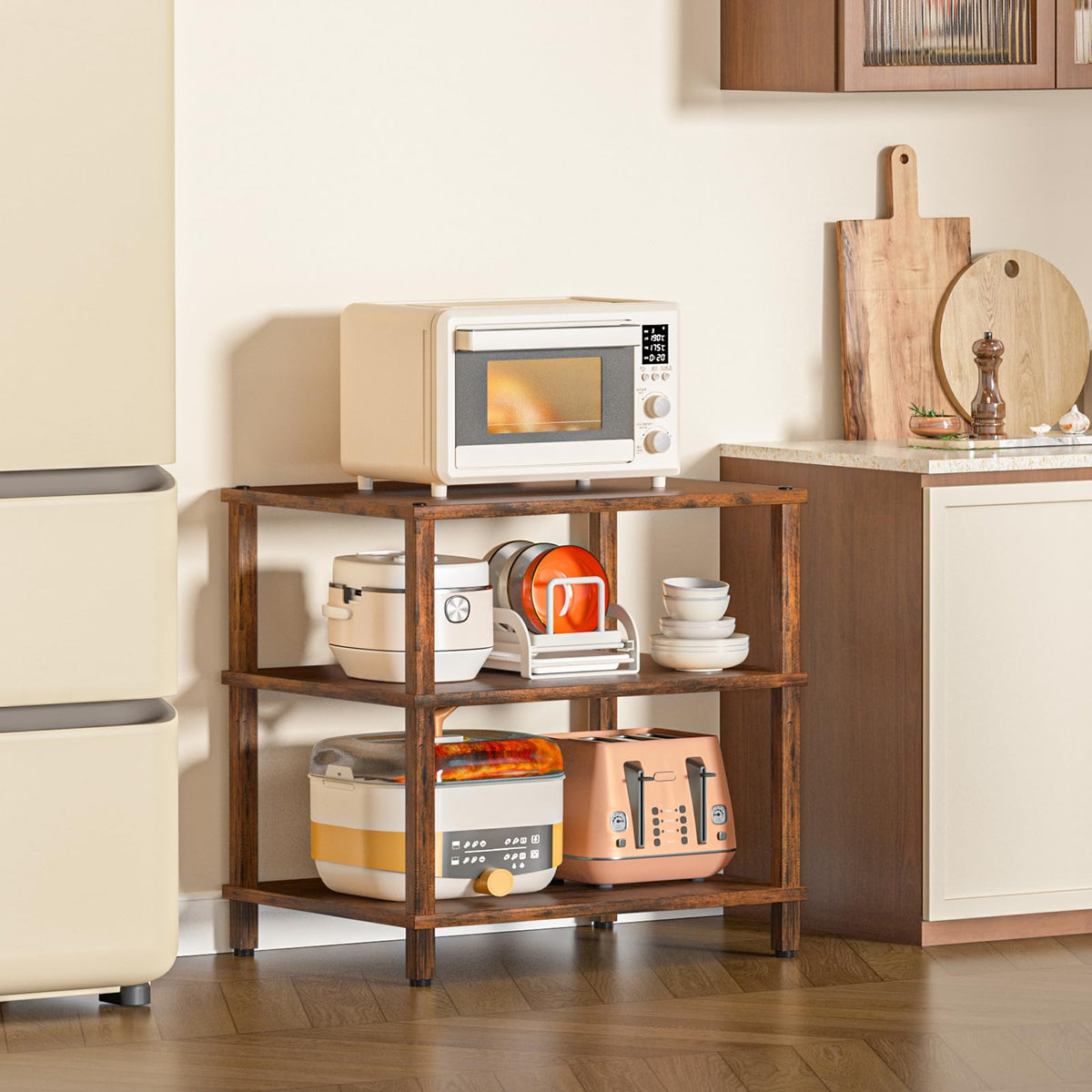 Brown 3-Tier Wooden Media Stand T572015